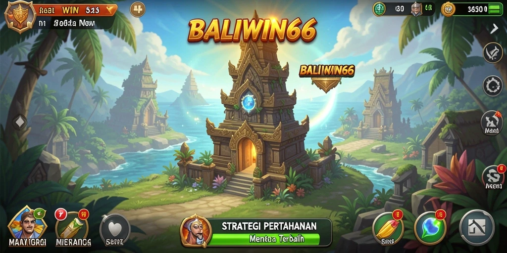 Tampilan gameplay menegangkan dalam BALIWIN66 Tower Defense.