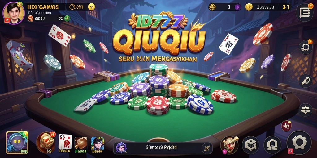 Tampilan seru gameplay QiuQiu di ID777.