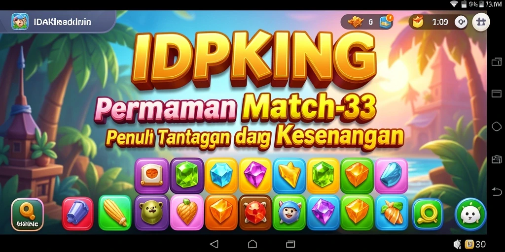 Tampilan menarik dari gameplay seru IDPKING dalam kategori Match-3.