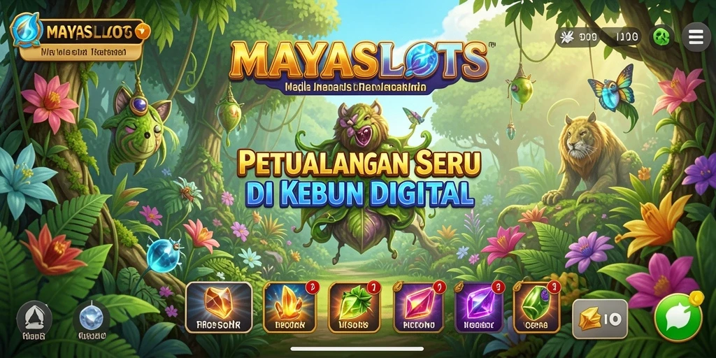 Tampilan gameplay seru di kebun virtual MAYASLOTS.