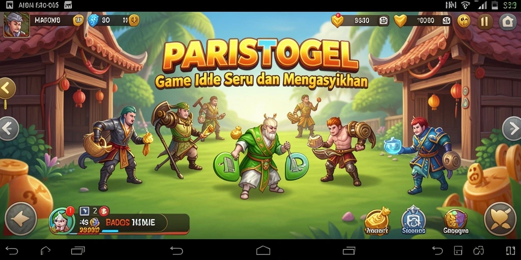 Tampilan gameplay seru dari PARISTOGEL dengan aksi Idle yang menarik.