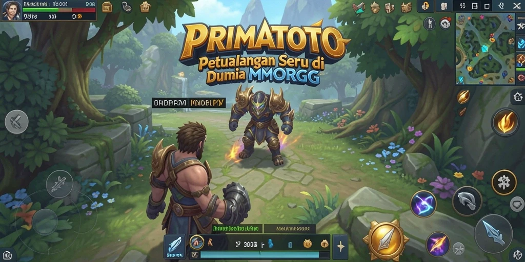 Tangkapan layar PRIMATOTO menampilkan aksi seru dalam dunia MMORPG.