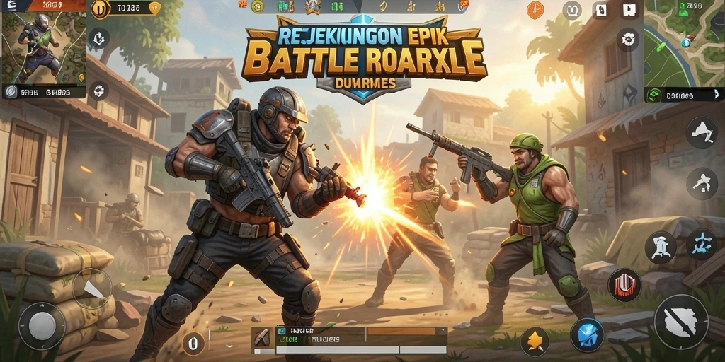 Gameplay mendebarkan dari REJEKIGAMES dalam pertarungan Battle Royale.