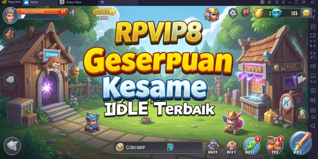 Tampilan gameplay <strong>RPVIP8</strong> menunjukkan strategi manajemen sumber daya yang kreatif.