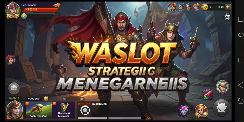 Tangkapan layar utama WASLOT menampilkan aksi strategi yang intens.